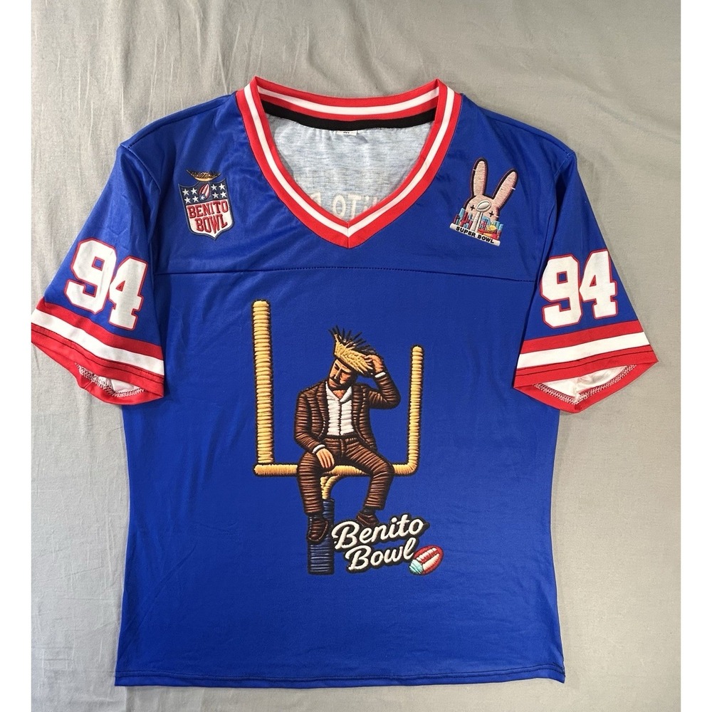 Benito Bowl Jersey Shirt Men's Medium #94 Puerto Rico Bad Bunny